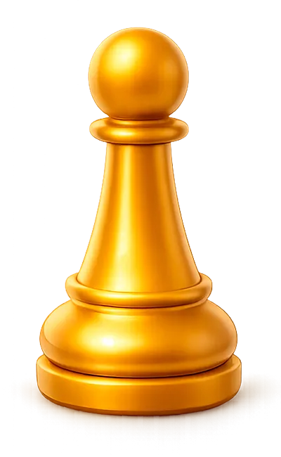 Gold game pawn